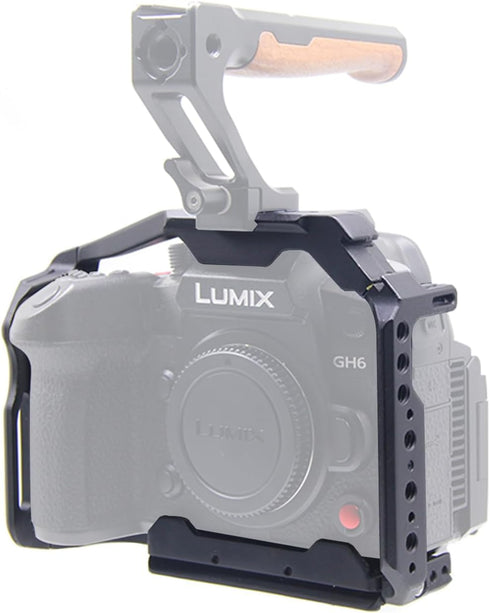 GH6 Cage for Panasonic Lumix GH6 Camera, Full Cage with Non Slip Silicone Mat