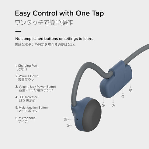myFirst Bone Conduction Headphones (Lite Version) Wireless Headphone for Kids with Built-in Microphone for Online