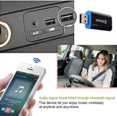 USB Bluetooth Receiver Adapter - Wireless Audio Adapter, Car Kit Music Receiver for Home/Car Stereo Sound System