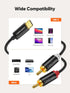 CableCreation USB C to RCA Audio Cable 3.3FT, Type-C to 2 Male Y RCA Splitter for iPhone 15 Series, Home Theater,