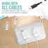 Smartish Magnetic Cord Holder, Bigger Cable Wrangler Organizer with Magnet Clips for Charger Management, Snow Day White