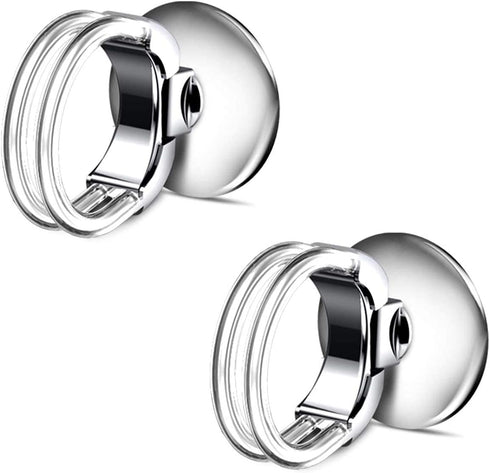 2Pcs Cell Phone Ring Holder, 3 in 1 Universal Phone Ring Stand Car Holder, Silver
