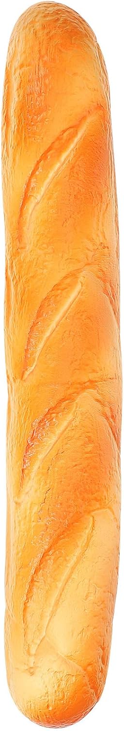 Garneck Artificial French Baguette: Realistic Fake Bread Loaf Model, 14" PU Soft