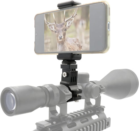 Universal Scope Phone Mount Holder - Adjustable Bike and Motorcycle Handlebar Phone Mount Adapter