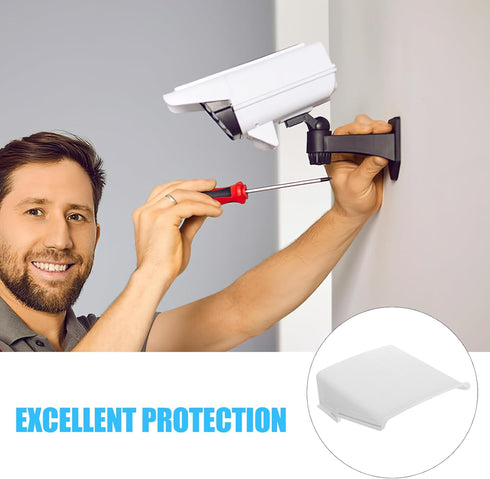 Homoyoyo Outdoor Universal Camera Dust Cover, Sun Rain Shield for Security Cameras, White