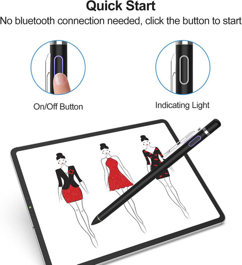 Stylus Pens for Touchscreen - High Sensitivity & Precision Capacitive Stylus Pencil for iPad iPhone Tablets Samsung