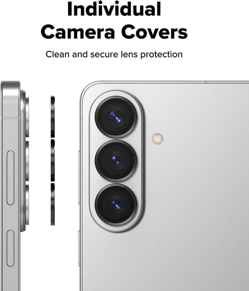 S26 S26 2 Pack Ringke Camera Lens Frame Glass for Samsung Galaxy and Plus Camera Lens Protector [Individual Lens
