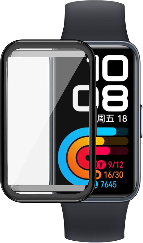 Screen Protector Compatible with Huawei Band 8, Smartwatch Covers Scratched Resistant All-Around (Black)