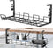 No Drill Under Desk Cable Management Tray, Sturdy Metal Wire Organizer Basket for Home and Office Desks