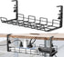 No Drill Under Desk Cable Management Tray, Sturdy Metal Wire Organizer Basket for Home and Office Desks