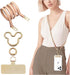 Oulores 1Mouse Head Universal Phone Lanyard, Metal Cell Phone Chain Anti-Theft Crossbody Strap