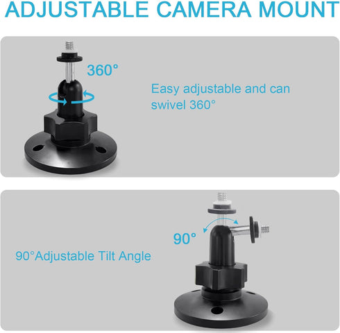 Zivif Camera Wall Mount, Compatible with Blink Camera Outdoor, 360° Swivel Adjustable Bracket (2 Pack)
