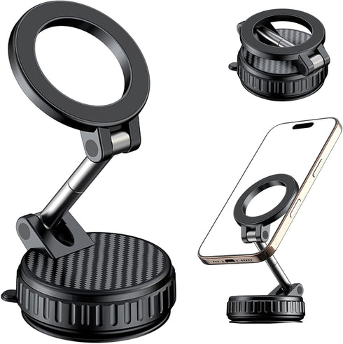HYDGYC 17 16 15 14 13 12 Vacuum Magnetic Suction Phone Holder for iPhone Air Pro Max Plus mini, Foldable