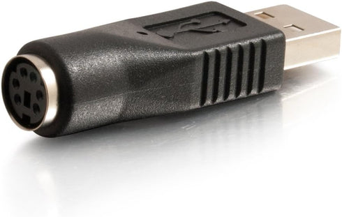 C2G Legrand USB to PS/2 Adapter - Male to Female for USB Mouse and PS/2 Keyboard - Black, 1 Count