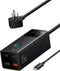 Baseus 65W Charging Station, 7 in 1 Power Strip USB C GaN Charger with 5ft Extension Cord, Fast Charging for Laptops