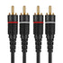 TNP Products 50 2 TNP RCA Cable ft - Gold Plated RCA Male to Male HiFi Stereo Cable - Red White Audio Cord Dual