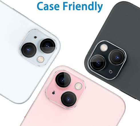 Tempered Glass Camera Lens Protector for iPhone 15 (6.1") & iPhone 15 Plus (6.7") - 3 Pack, Ultra HD, 9H Hardness, Easy