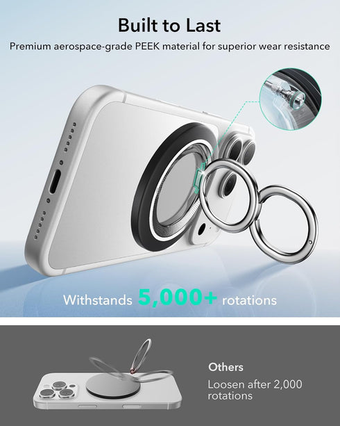 ESR Grip,360 17e/17-12, (2 for MagSafe Phone Grip, Dual-Side Magnetic Phone Adjustable Thin Magnetic Ring Holder