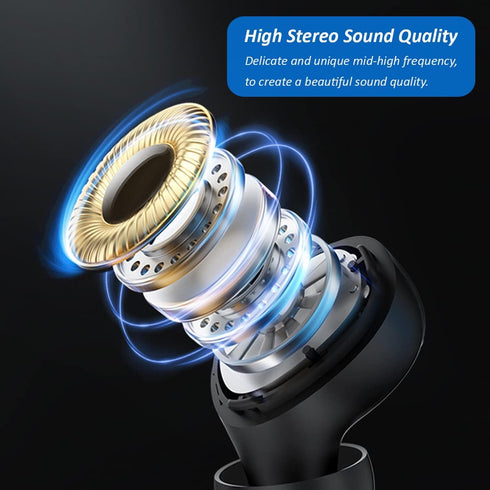 Kamon K11 Wireless Earbuds with Wireless Charging Case, Bluetooth 5.3, Touch Control Waterproof, in Ear Stereo