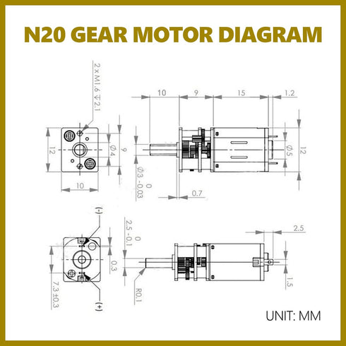 6V 30 N20 3 MM 10 MM DC RPM Speed Reduction Gear Motor with Metal Shaft Diameter Shaft Length for DIY Electric Toys
