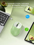 XISOGUU 5.0/4.0 2.4G Wireless Bluetooth Mouse, Bluetooth & Tri-Mode, Type-C Rechargeable with LED Screen Display