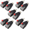 Speaker Phono Wire Cable to Audio Male Female RCA Connector Adapter Plug (10 Pack) - 5 Male and 5 Female