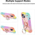 MARKILL iPhone 15 Plus Case (6.7") - Rugged Heavy Duty, Military Grade Drop Protection, Rotate Ring Stand, Rainbow Pink.
