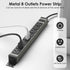 JUNNUJ Heavy Duty Power Strip Wall Mount, 20 Amp Surge Protector with 8 Outlets and 6FT Extension Cord