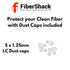 1.25mm LC Fiber Cleaner Pen, 800+ Single Click Cleaner, Optical Connector Cleaner with Damage Protection Case