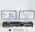 Dual Monitor Stand Riser, Large Wood Monitor Riser for 2 Monitors with Storage, Sturdy Wood & Steel Desktop Organizer