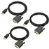 DisplayPort to DVI Cable 6ft 3-Pack, DP Display Port to DVI-D Cable Male to Male for Computer, Monitor, Projector