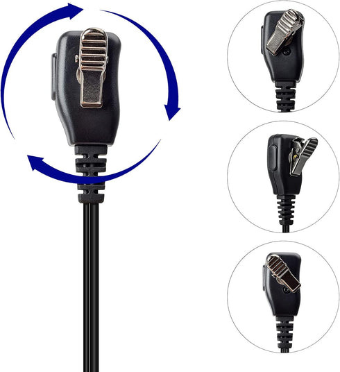 UAYESOK Acoustic Tube Walkie Talkie Earpiece with Mic PTT - Compatible with YAESU Vertex FT-60 FT-70 FT-1DR VX-10 VX-150