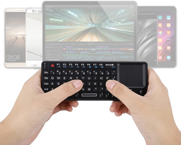 Gugxiom 2.4G Wireless Touchpad Keyboard, USB2.0 Mini Wireless Keyboard with 69 Backlight Keys and Touch Pad