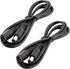 LitaElek 2pcs 1m 3.3ft 12V 5V-24V 5.5mm 2.1mm DC Extension Cable Extension Cord Power Cord x DC Jack Plug Adapter Male