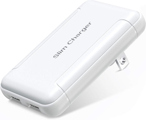OKRAY Charger Block 5V/3A Dual USB Wall Charger with Foldable Plug, 2 USB-A Ports, Fast Charging for iPhone, Samsung