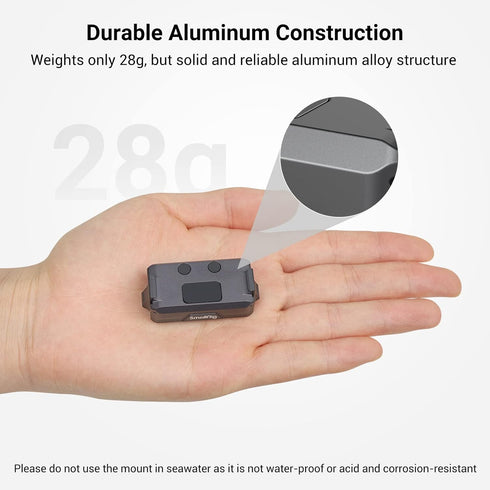 SMALLRIG Magnetic Adapter Mount for DJI Action 4/3/2, with 1/4” Thread for Tripod, Selfie, Vlogging - 3662