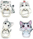 4Pcs Phone Ring Holder Stand - Cute Dogs Cats Butterfly Animal 360 Rotation Finger Grip Kickstand for