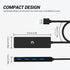Tymyp 4-Port 3.0 3 USB Hub, USB Hub Ultra Slim USB Splitter for Mac Pro/Air, iMac Pro, Mac mini/Pro, Dell, HP, Surface