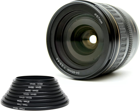 PATIKIL 40.5mm-52mm Metal Step Up Ring, 2 Pack Camera Lens Filter Adapter Ring for Lenses Hood - Black