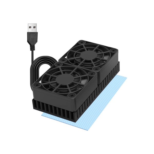 PANO-MOUNTS 40mmx2 Mini USB Radiator Fan, Silent 4010 Fan with 10mm Aluminum Heat Sink for Graphics Cards