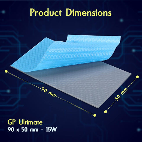 Gelid Solutions GP-Ultimate 15W Thermal Pad - 90x50x1.0mm, Excellent Heat Conduction, Ideal Gap Filler, Easy