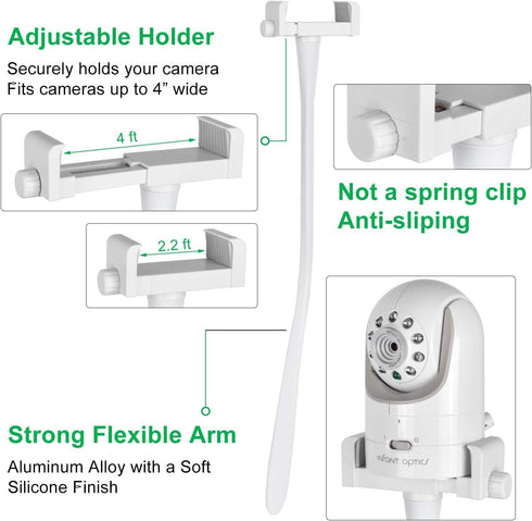 KHQBG DXR-8& DXR-8 The Baby monterail Mount Camera Shelves are Compatible with Pro and Most Other Baby Monitors