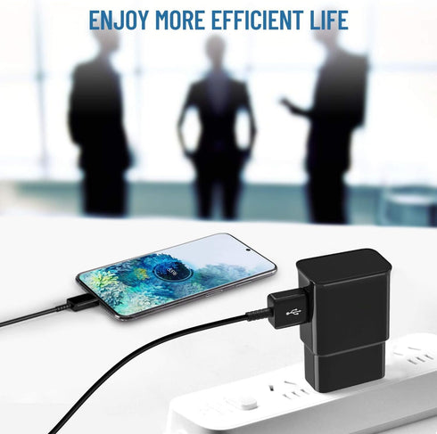 Type C Charger Fast Charging, Android Phone Charger Block with 12Ft USB C Cable for Samsung Galaxy
