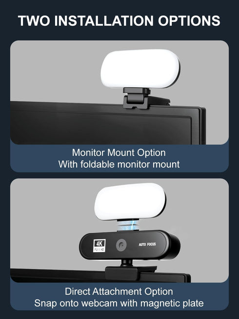 GLOUEN 3 10 Video Conference Lighting & Computer Light USB LED Panel for Laptop & Desktop, Plug-and-Play Webcam Light