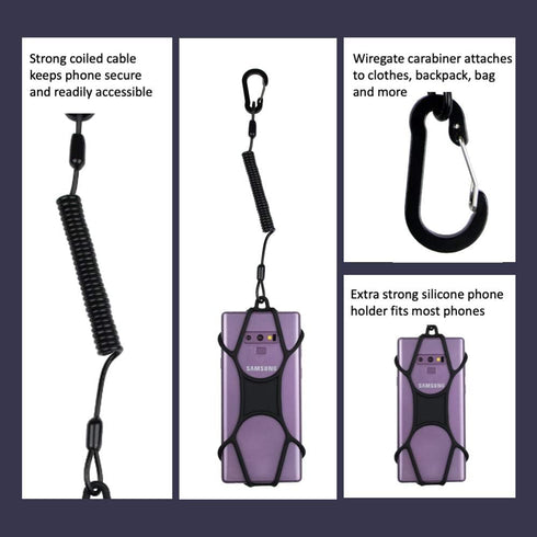 Gear Beast Universal Phone Lanyard Holder, Silicone Neck Strap and Ring Grip for Cell Phones