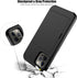 Nvollnoe iPhone 12/12 Pro Case - Heavy Duty, Slim Wallet with Hidden Card Slot, Shockproof, Black for Men & Women.