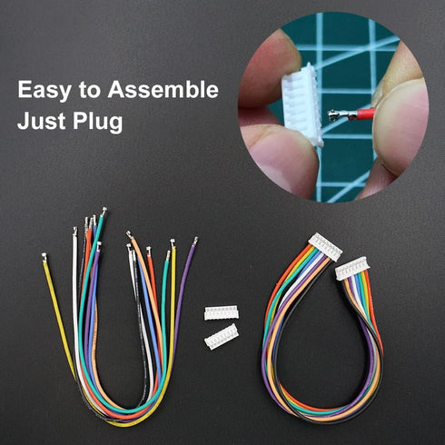 ZH 1.5MM Connectors with 28AWG Pre-Crimped Silicone Cables Compatible with JST ZH 1.5 Connector