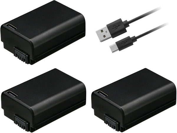 Kastar 3-Pack NP-FW50D Battery Replacement for Pixii A1571, A2572 Cameras, Hasselblad Lunar Mirrorless Digital Camera