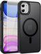 Strong Magnetic Anti-Fingerprint Case for iPhone 11, Compatible with MagSafe Wireless Charging, Translucent Matte Slim