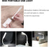 Mini USB Light, Portable Book Reading Lamp with 6 LEDs, USB Powered Flexible Night Light - 2 Pack (White)